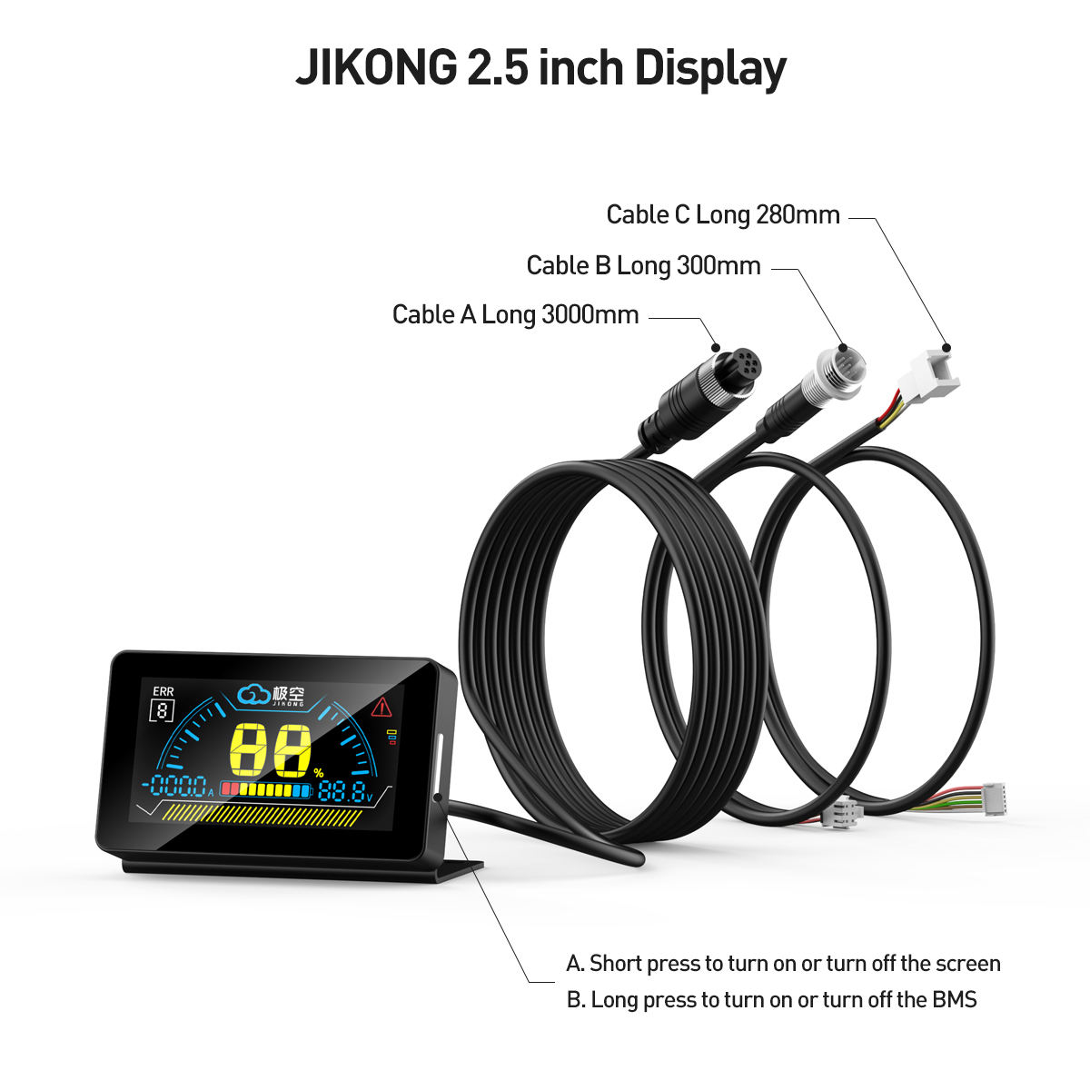 JK 2.5" LCD | Lithium battery color Display ( L shape) thumbnail 2