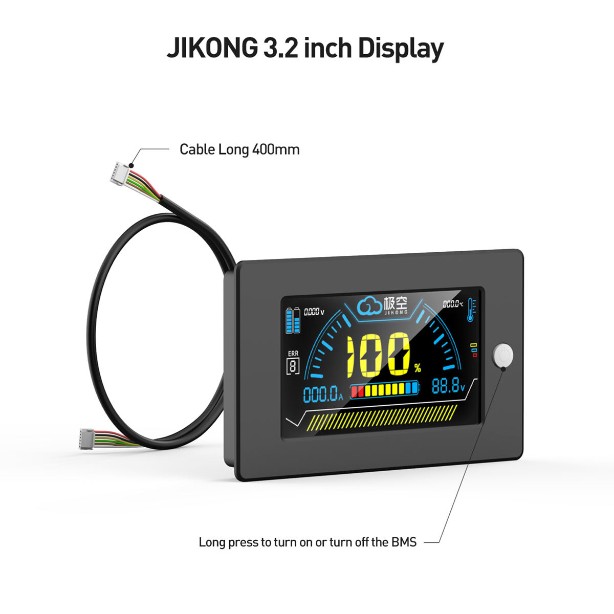 JK 3.2 inch LCD | Lithium battery color Display  thumbnail 2