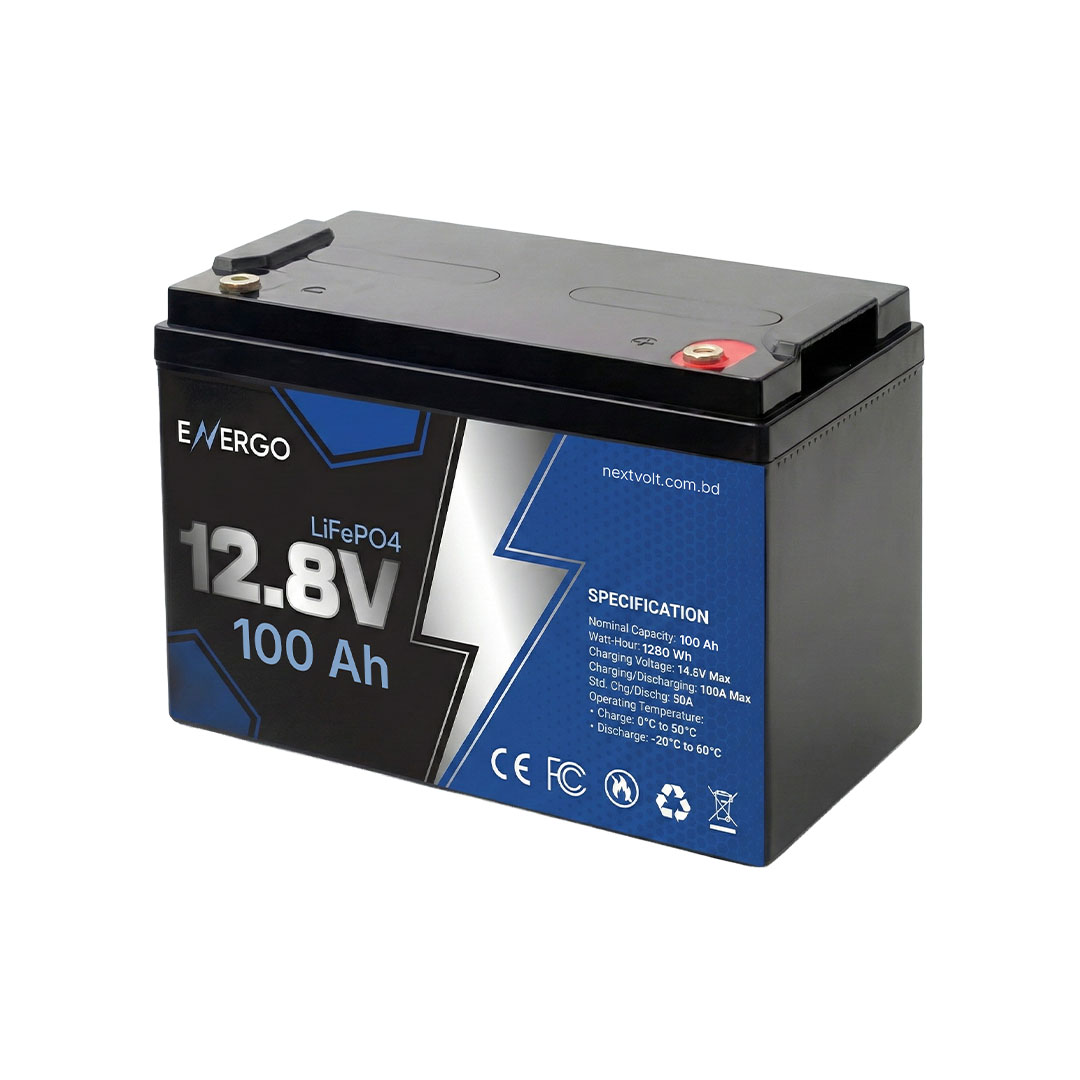 ENERGO 12V 100Ah LiFePO4 Smart Battery 